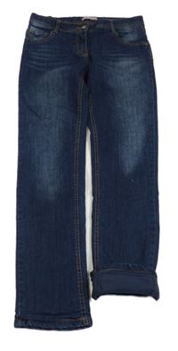 Tmavomodré podšité rifle 