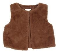 Staroružová kožušinová podšitá vesta C&A