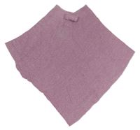 Ružové trblietavé pletené pončo s mašlou