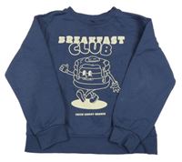 Tmavomodrá mikina s potlačou Primark