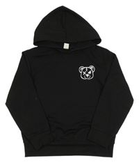 Čierna mikina s medvěďom a kapucňou Shein