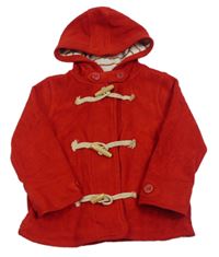 Červený fleecový kabátek s kapucňou Next