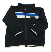 Černo-modrá sportovní propínací mikina Puma