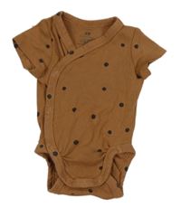 Hnedé bodkovaná é zavinovací body H&M