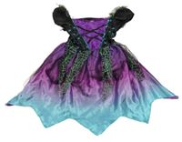 Kostým - Černo-fialové saténové šaty F&F