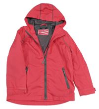 Tmavoružová šušťáková jarná bunda s kapucňou George