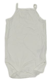 Bílé žebrované košilové body Next