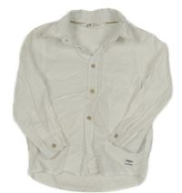 Smetanová lnená košile H&M