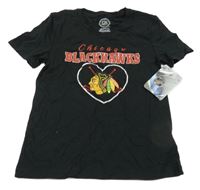 Nové - Čierne tričko s indiánem NHL