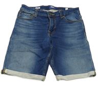 Modré teplákové rifľové kraťasy Jack & Jones