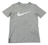 Šedé melírované sportovní tričko Nike