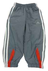 Sivé šušťákové cuff nohavice Adidas