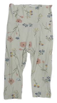 Béžové kvetované tepláky H&M