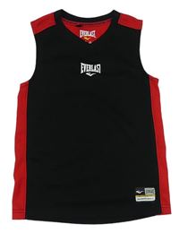 Čierno-červené športové tielko s logom Everlast