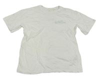 Biele tričko s vreckom a nápisom zn. H&M
