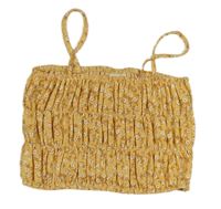 Piesková ý crop top s kvietkami Zara