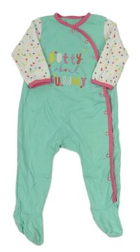 Mátovo-bílý overal s nápisem Mothercare