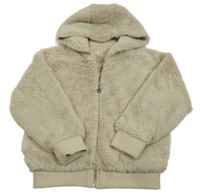 Béžová kožušinová podšitá bunda s kapucňou zn. F&F