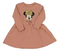 Starorůžové teplákové šaty s Minnií C&A