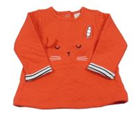 Červené teplákové šaty so zajačikom C&A