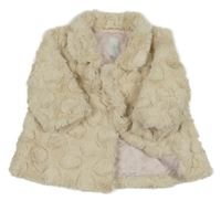 Béžový kožušinový podšitý kabát Jasper Conran