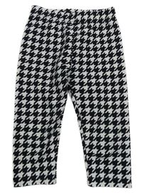 Černo-bílé vzorované legíny Shein 