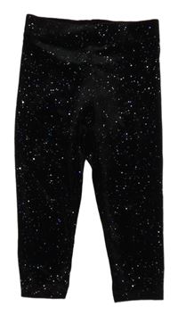 Černé třpytivé sametové kalhoty George 