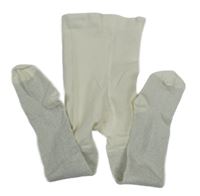 Smetanovo-strieborné pančuchy