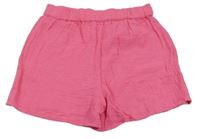 Růžové mušelínové kraťasy George