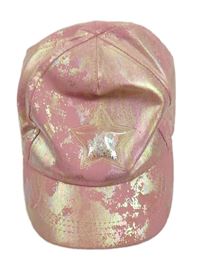Růžovo-zlatá plátěná kšiltovka s hvězdou Dopodopo