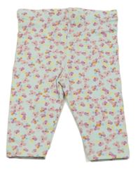 Svetlomodré kvetované legíny Tu