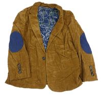 Medové manšestrové podšité sako s náloketníky Mini Boden