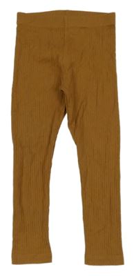 Béžové rebrované legíny George