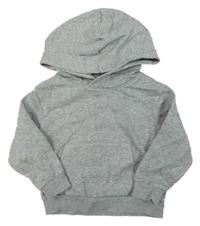 Šedá melírovaná mikina s kapucí H&M