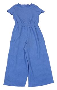 Modrý vzorovaný culottes cargo overal Primark