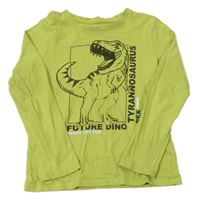 Limetkové tričko s dinosaurom C&A