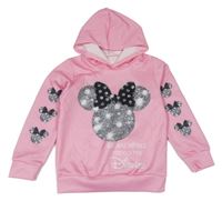Ružová mikina s Minnie s kapucňou