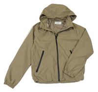 Béžová šusťáková podzimní bunda s kapucí H&M