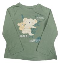 Zelenošedé tričko s koalami Topolino