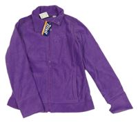 Nové - Fialová fleecová mikina s rolákem a vločkami Crivit