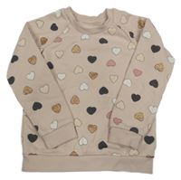 Svetloružová srdiečkovaná mikina Primark