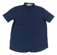 Tmavomodrá košile s tečkami H&M
