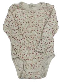 Smetanové body s kytičkami H&M