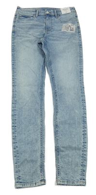 Nové - modré plísňové skinny fit rifle H&M