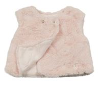 Svetloružová kožušinová podšitá vesta mayoral