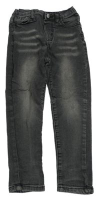 Tmavosivé skinny teplákové rifle SHEIN