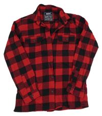 Červeno-čierna kockovaná košeľa Rebel