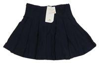 Nové - tmavomodrá skladaná rifľová sukňa Topolino