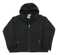 Čierna softshellová bunda s logom a kapucňou McKinley