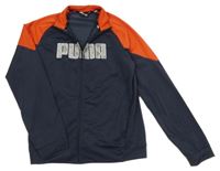 Tmavomodro-červená propínací sportovní mikina s logem PUMA